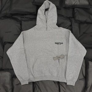 Essentials Light Oatmeal Gray Men's Hoodie